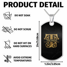 Load image into Gallery viewer, Personalized Dog Tag Necklace Custom Name Gift for Son