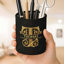Load image into Gallery viewer, Personalized Leather Pen Holder Custom Name Gift for Dad