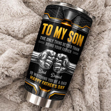 Load image into Gallery viewer, Personalized Stainless Steel Tumbler for Son - Custom 20oz Gift Idea for Father's Day
