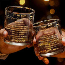 Load image into Gallery viewer, Personalized Whiskey Glass Custom Name Graduation Gift for Son