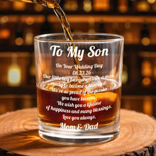 Load image into Gallery viewer, Personalized Custom Whiskey Glass for Son | Ideal Gift for Men