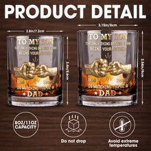 Load image into Gallery viewer, Personalized Custom Whiskey Glass Fist Bump Gift for Son