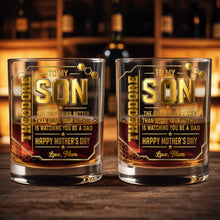 Load image into Gallery viewer, Personalized Whiskey Glass Custom Name Gift for Dad