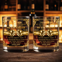 Load image into Gallery viewer, Personalized Custom Whiskey Glass Fist Bump Gift for Son
