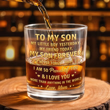 Load image into Gallery viewer, Personalized Whiskey Glass Custom Gift for Son Birthday Christmas