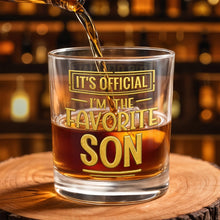 Load image into Gallery viewer, Personalized Custom Whiskey Glass with Golden Letters Gift for Son