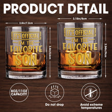 Load image into Gallery viewer, Personalized Custom Whiskey Glass with Golden Letters Gift for Son