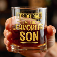 Load image into Gallery viewer, Personalized Custom Whiskey Glass with Golden Letters Gift for Son