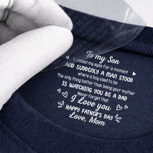 Load image into Gallery viewer, Personalized Cotton T-Shirt Custom Inside Neck Print for Son