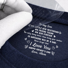 Load image into Gallery viewer, Personalized T-Shirt for Son Custom Inside Neck Print Gift