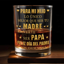 Load image into Gallery viewer, Personalized Custom Whiskey Glass for Son with Gold Hearts