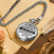 Load image into Gallery viewer, Personalized Silver Plated Pocket Watch Gift for Son - Engraved