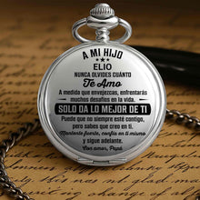Load image into Gallery viewer, Personalized Silver-Plated Pocket Watch Custom Gift for Son