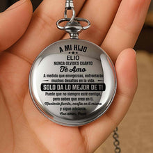 Load image into Gallery viewer, Personalized Silver-Plated Pocket Watch Custom Gift for Son