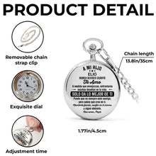 Load image into Gallery viewer, Personalized Silver-Plated Pocket Watch Custom Gift for Son
