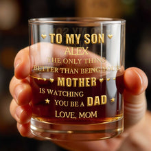 Load image into Gallery viewer, Personalized Whiskey Glass Custom Name Gift for Son Dad