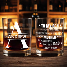 Load image into Gallery viewer, Personalized Custom Monogram Whiskey Glass Gift for Son