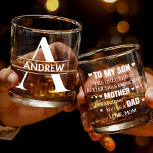 Load image into Gallery viewer, Personalized Custom Monogram Whiskey Glass Gift for Son