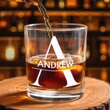 Load image into Gallery viewer, Personalized Custom Monogram Whiskey Glass Gift for Son