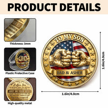 Load image into Gallery viewer, Custom Commemorative Coin Gift for Son - USA Flag Keepsake