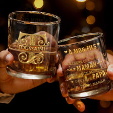 Load image into Gallery viewer, Personalized Custom Whiskey Glass with 3D Golden Initial for Son