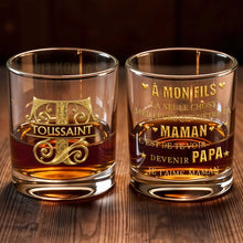 Load image into Gallery viewer, Personalized Custom Whiskey Glass with 3D Golden Initial for Son
