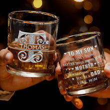 Load image into Gallery viewer, Personalized Whiskey Glass with Custom Initial Monogram Gift for Dad