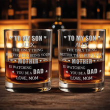 Load image into Gallery viewer, Personalized Custom Whiskey Glass for Son with Hearts Gift