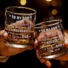 Load image into Gallery viewer, Personalized Custom Whiskey Glass for Son with Hearts Gift