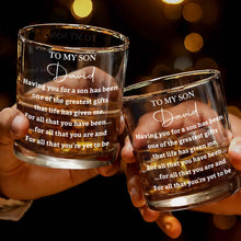 Load image into Gallery viewer, Personalized Whiskey Glass Custom Name Gift for Son