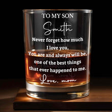 Load image into Gallery viewer, Personalized Custom Whiskey Glass Gift for Son - Heart Design