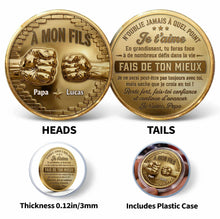 Load image into Gallery viewer, Custom 3D Gold Effect Commemorative Coin for Son Gift