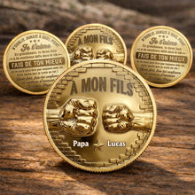 Load image into Gallery viewer, Custom 3D Gold Effect Commemorative Coin for Son Gift