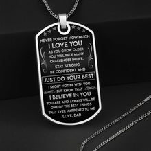 Load image into Gallery viewer, Personalized Stainless Steel Dog Tag Necklace Gift for Son