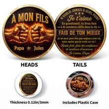 Load image into Gallery viewer, Personalized Commemorative Coin Custom Name Gift for Son
