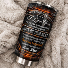 Load image into Gallery viewer, Personalized 20oz Stainless Steel Tumbler for Son Love Note Gift