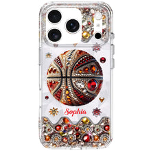 Load image into Gallery viewer, Personalized Clear Basketball Phone Case Custom Name Gift