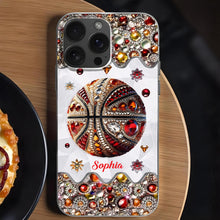 Load image into Gallery viewer, Personalized Clear Basketball Phone Case Custom Name Gift