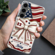 Load image into Gallery viewer, Personalized Clear Phone Case Custom Name 4th of July Gift