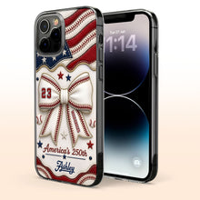 Load image into Gallery viewer, Personalized Clear Phone Case Custom Name 4th of July Gift