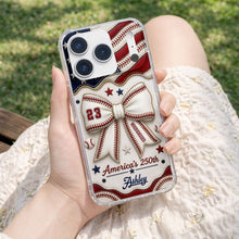 Load image into Gallery viewer, Personalized Clear Phone Case Custom Name 4th of July Gift