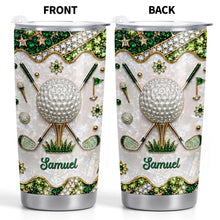 Load image into Gallery viewer, Personalized Stainless Steel Tumbler for Golf Lovers Custom Name 20oz Gift