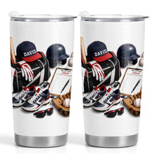 Load image into Gallery viewer, Personalized Stainless Steel Tumbler Custom Name Gift for Baseball Lovers