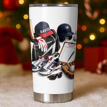 Load image into Gallery viewer, Personalized Stainless Steel Tumbler Custom Name Gift for Baseball Lovers