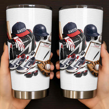 Load image into Gallery viewer, Personalized Stainless Steel Tumbler Custom Name Gift for Baseball Lovers