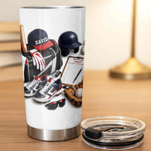 Load image into Gallery viewer, Personalized Stainless Steel Tumbler Custom Name Gift for Baseball Lovers
