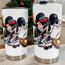 Load image into Gallery viewer, Personalized Stainless Steel Tumbler Custom Name Gift for Baseball Lovers