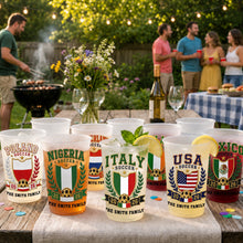 Load image into Gallery viewer, Personalized Frosted Cups with Soccer Crest for Family Events