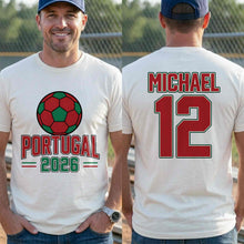 Load image into Gallery viewer, Personalized Portugal Football T-Shirt Custom Name & Number Gift