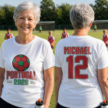 Load image into Gallery viewer, Personalized Portugal Football T-Shirt Custom Name & Number Gift